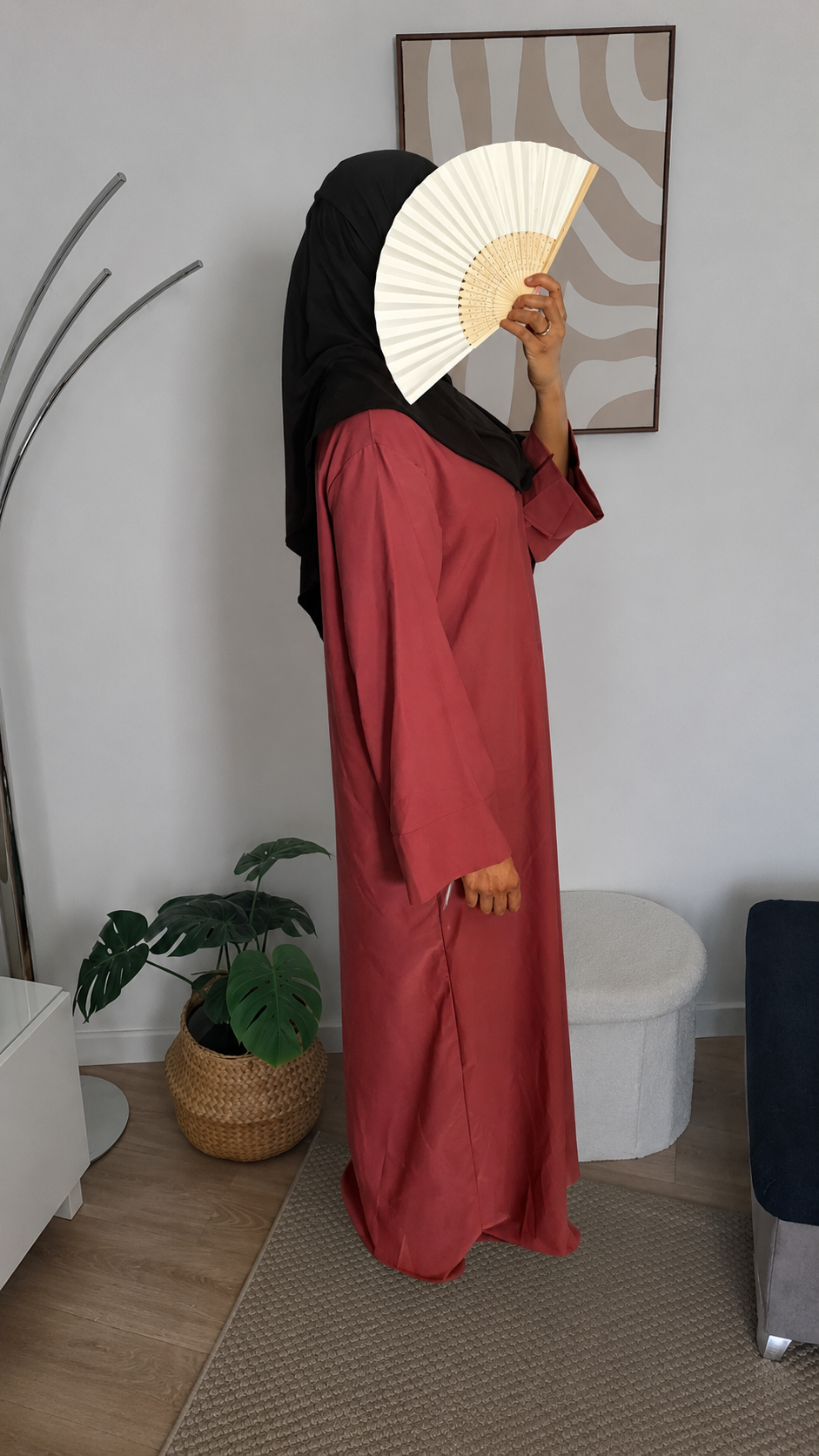 Abaya Sana - Light burgundy