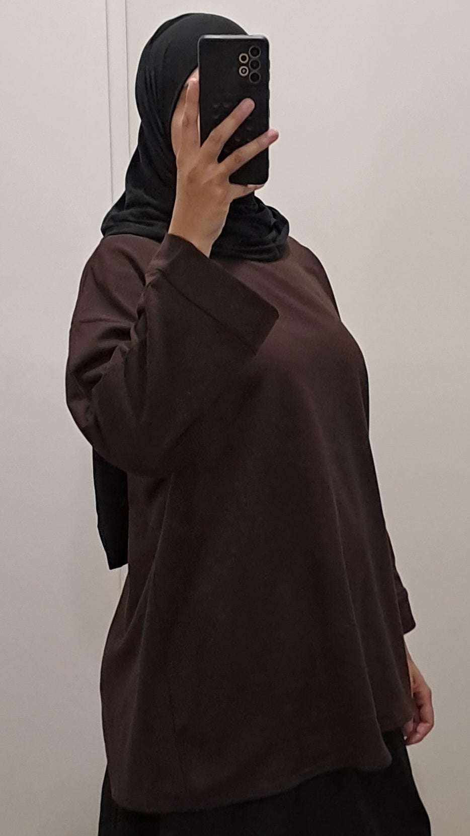 T-shirt oversize en coton Marron chocolat