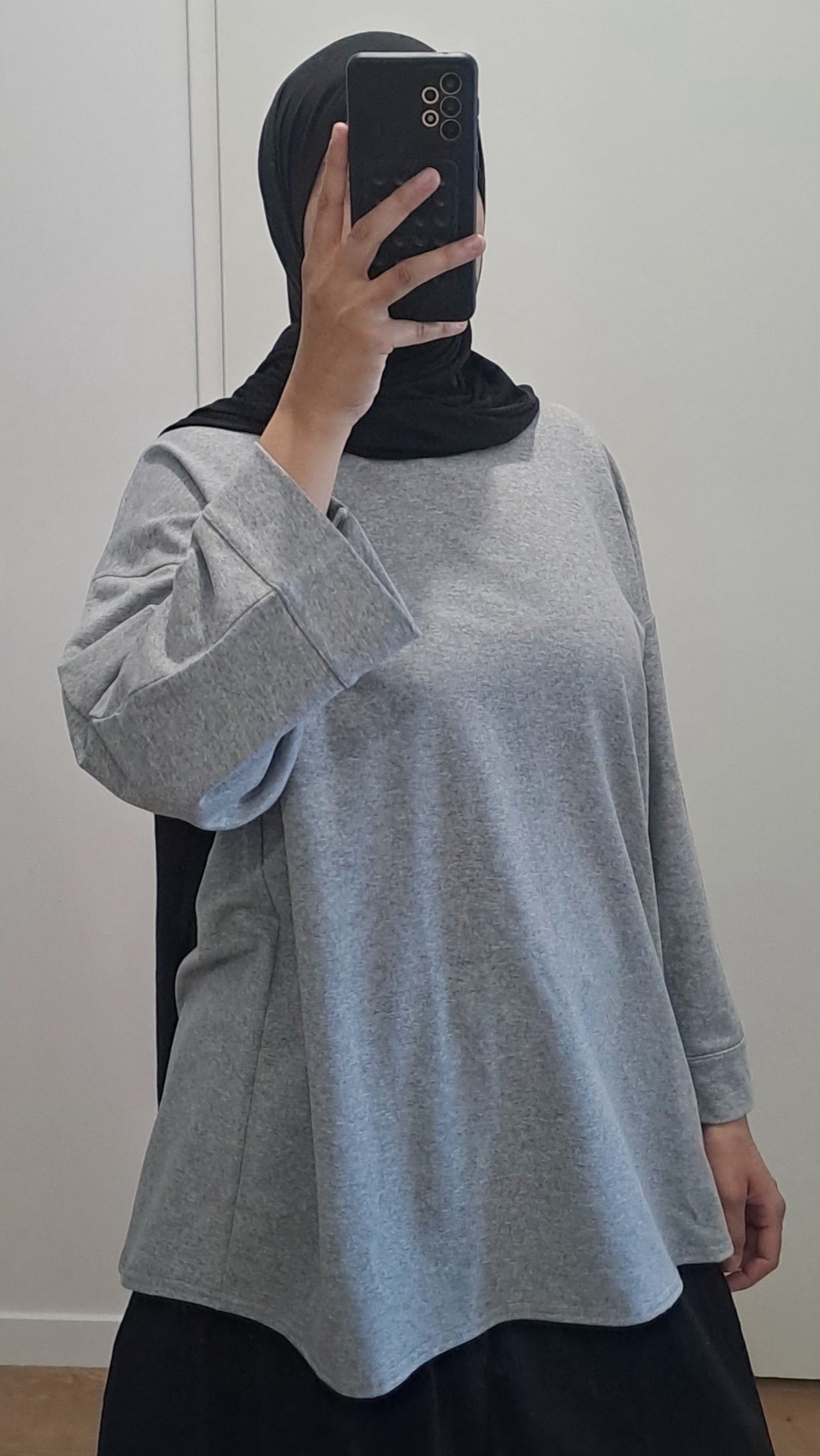 T-shirt oversize en coton Gris