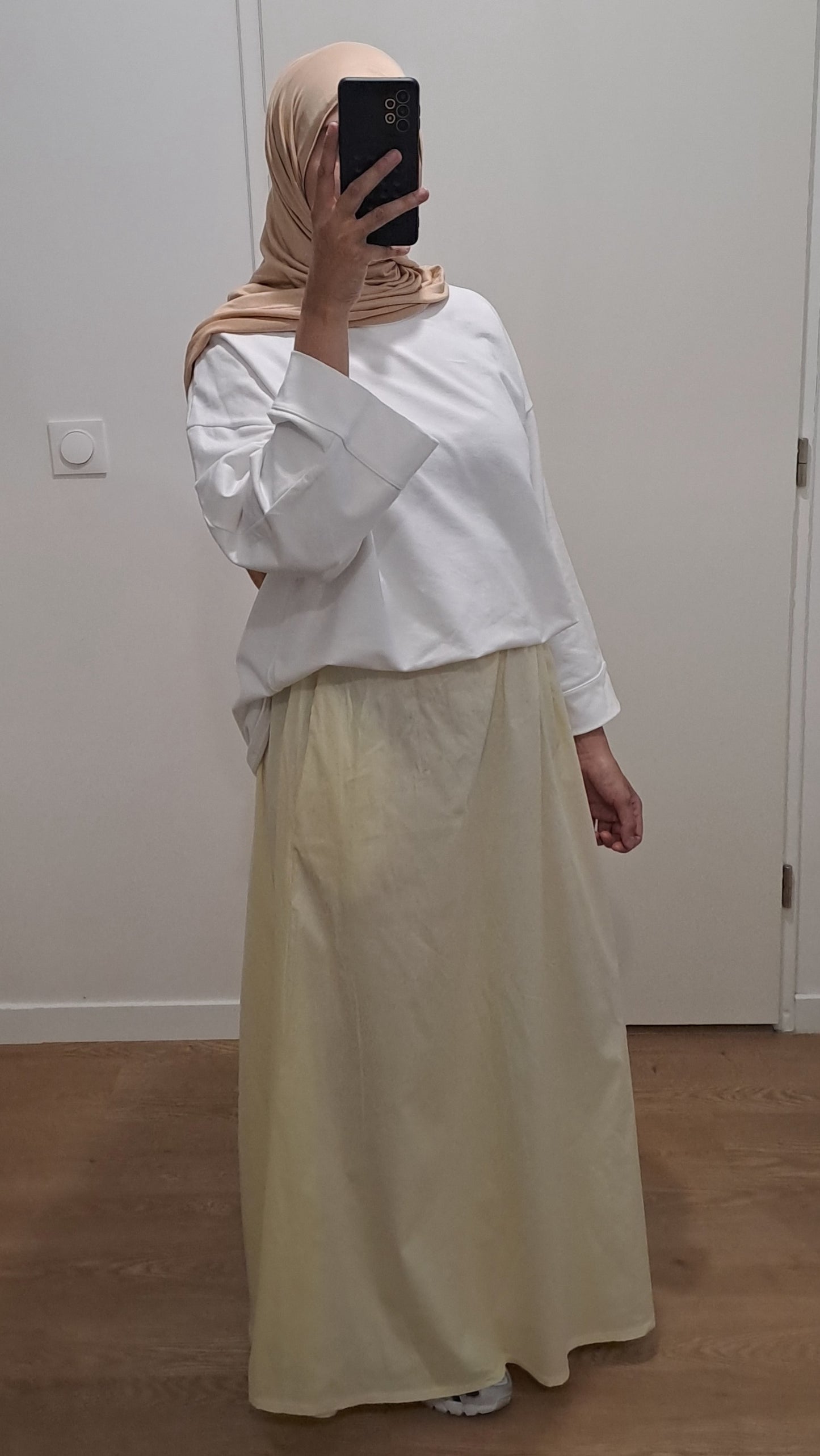 Jupe en coton Jaune beurre