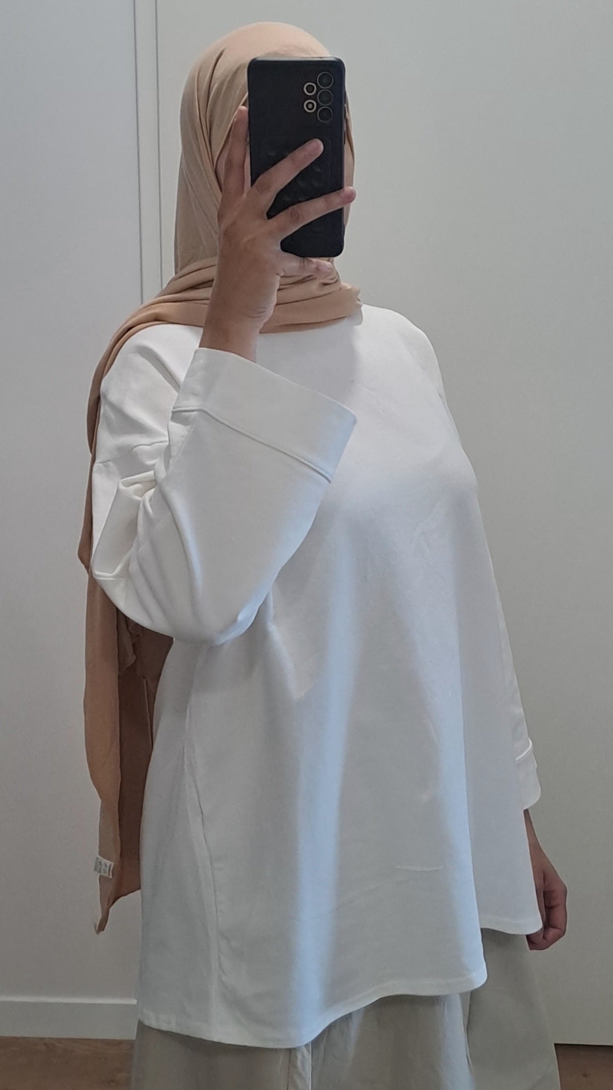 T-shirt oversize en coton - Blanc