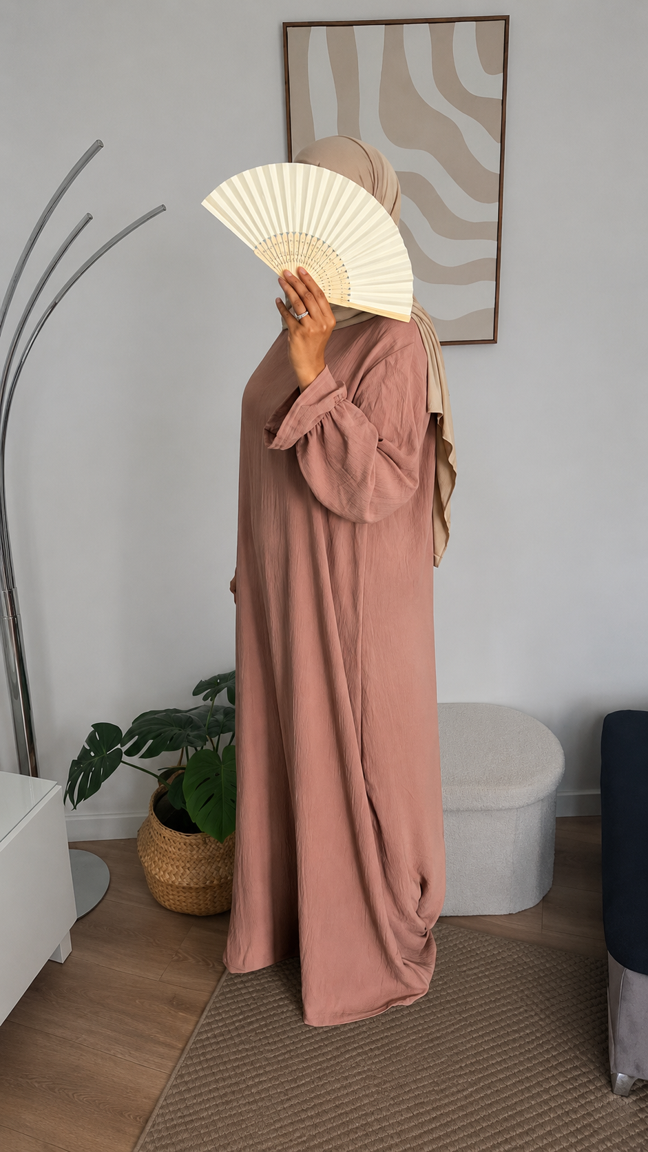 Abaya Assa - Vieux rose