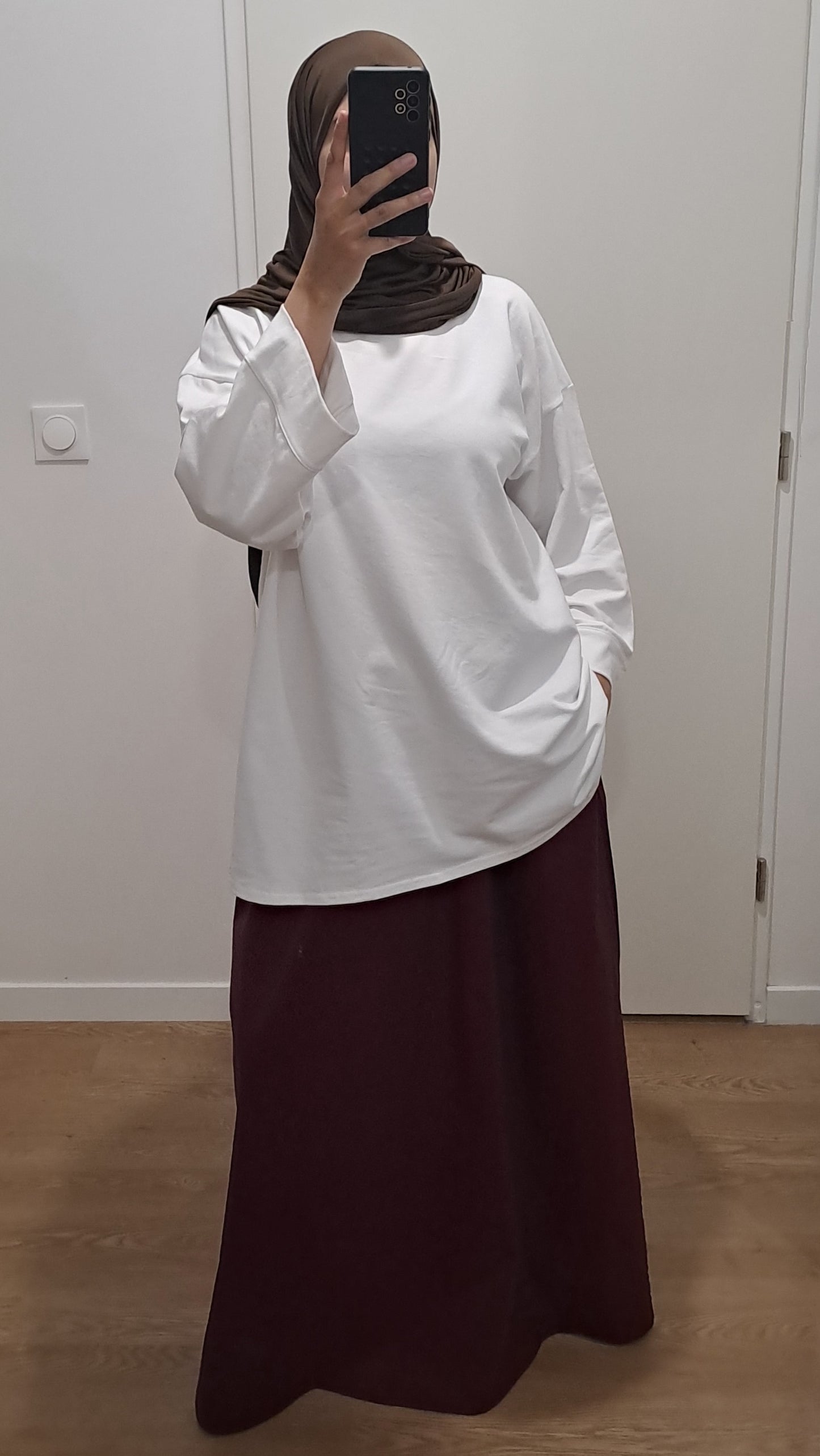 Jupe en coton Bordeaux