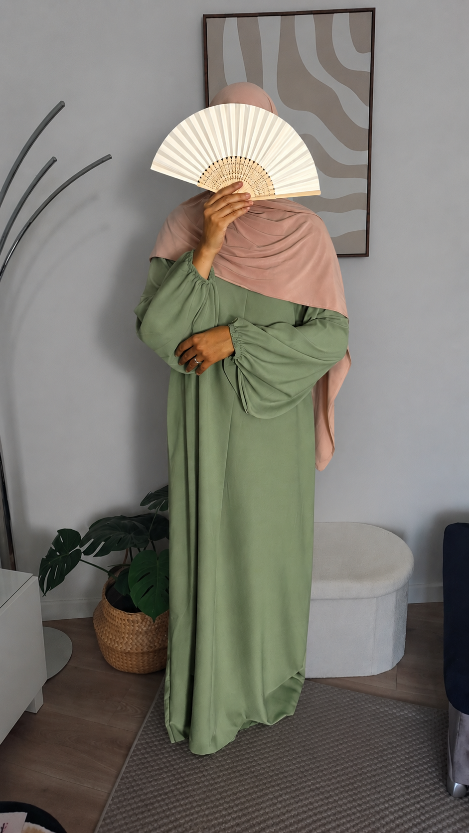Abaya Nour - Vert d'eau