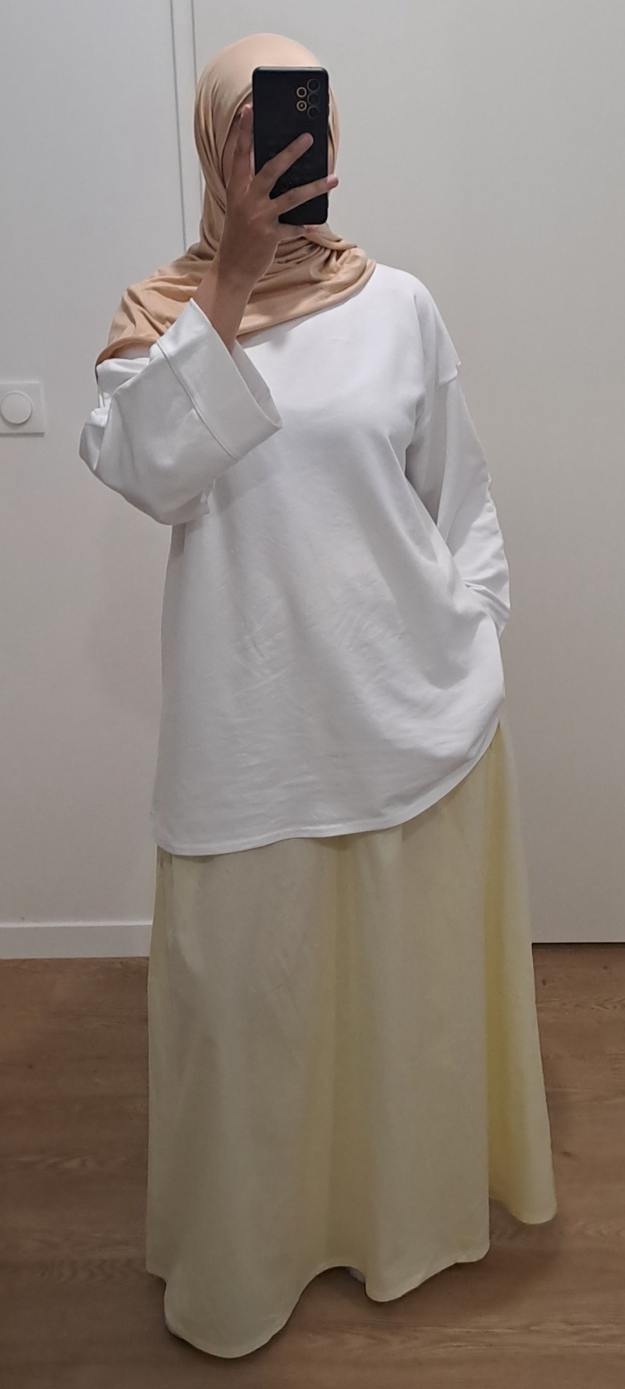 Jupe en coton Jaune beurre