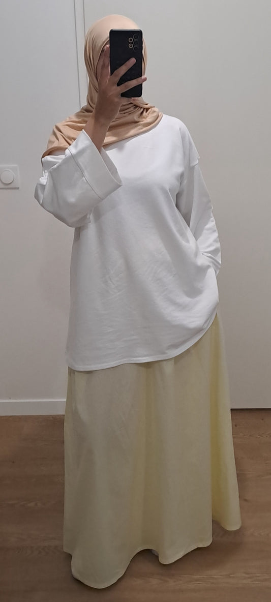 Jupe en coton - Jaune beurre