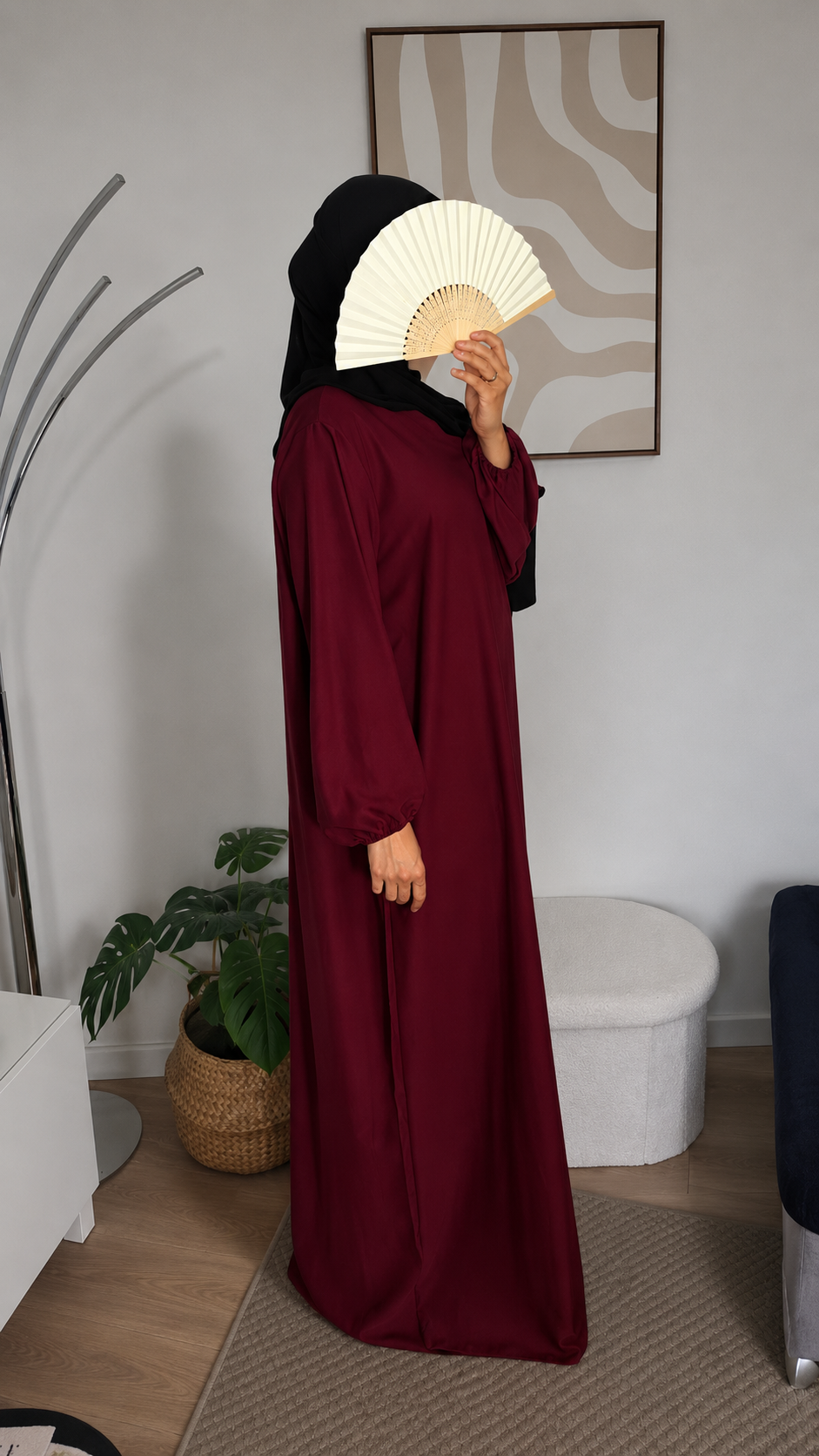 Abaya Nour - Burgundy