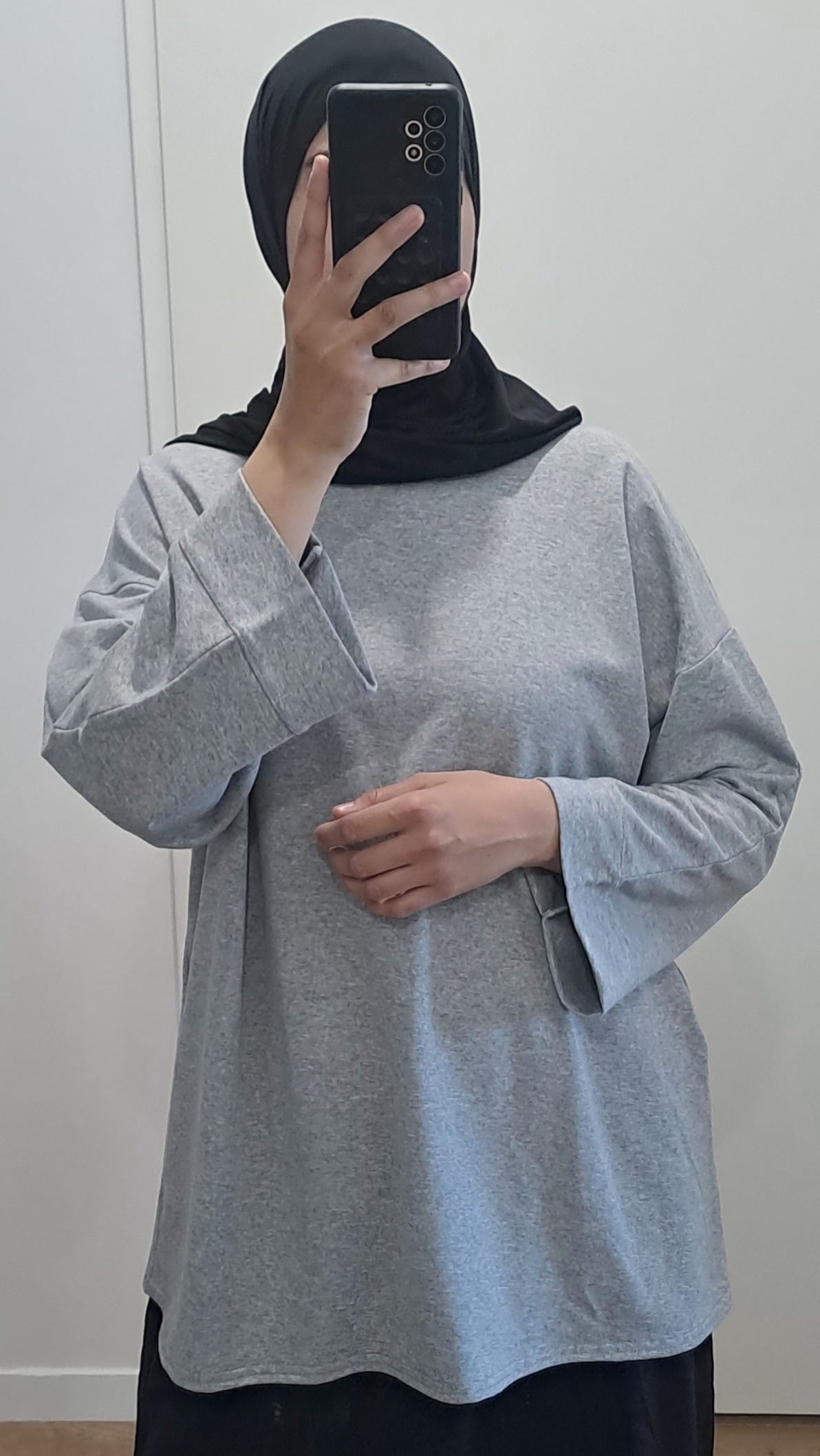 T-shirt oversize en coton Gris