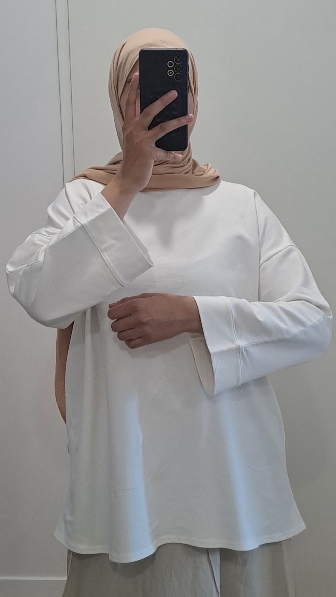 T-shirt oversize en coton - Blanc