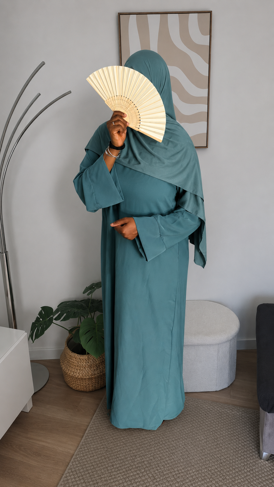 Abaya Sana - Bleu lagon
