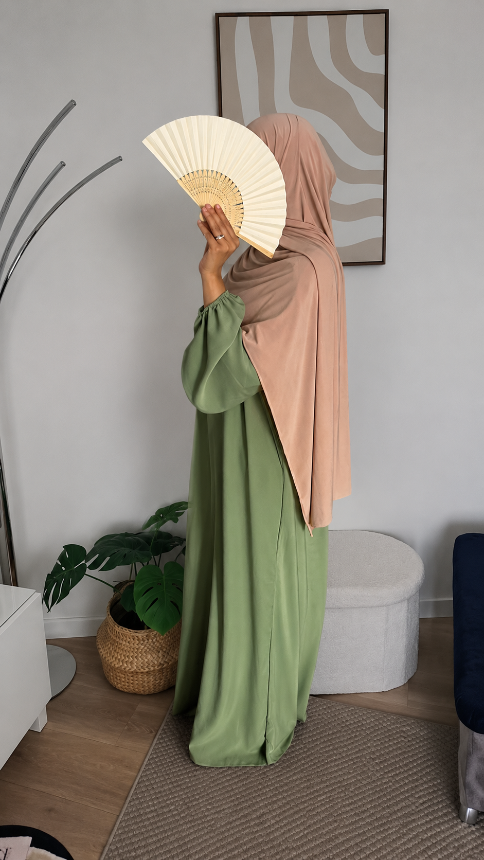 Abaya Nour - Vert d'eau