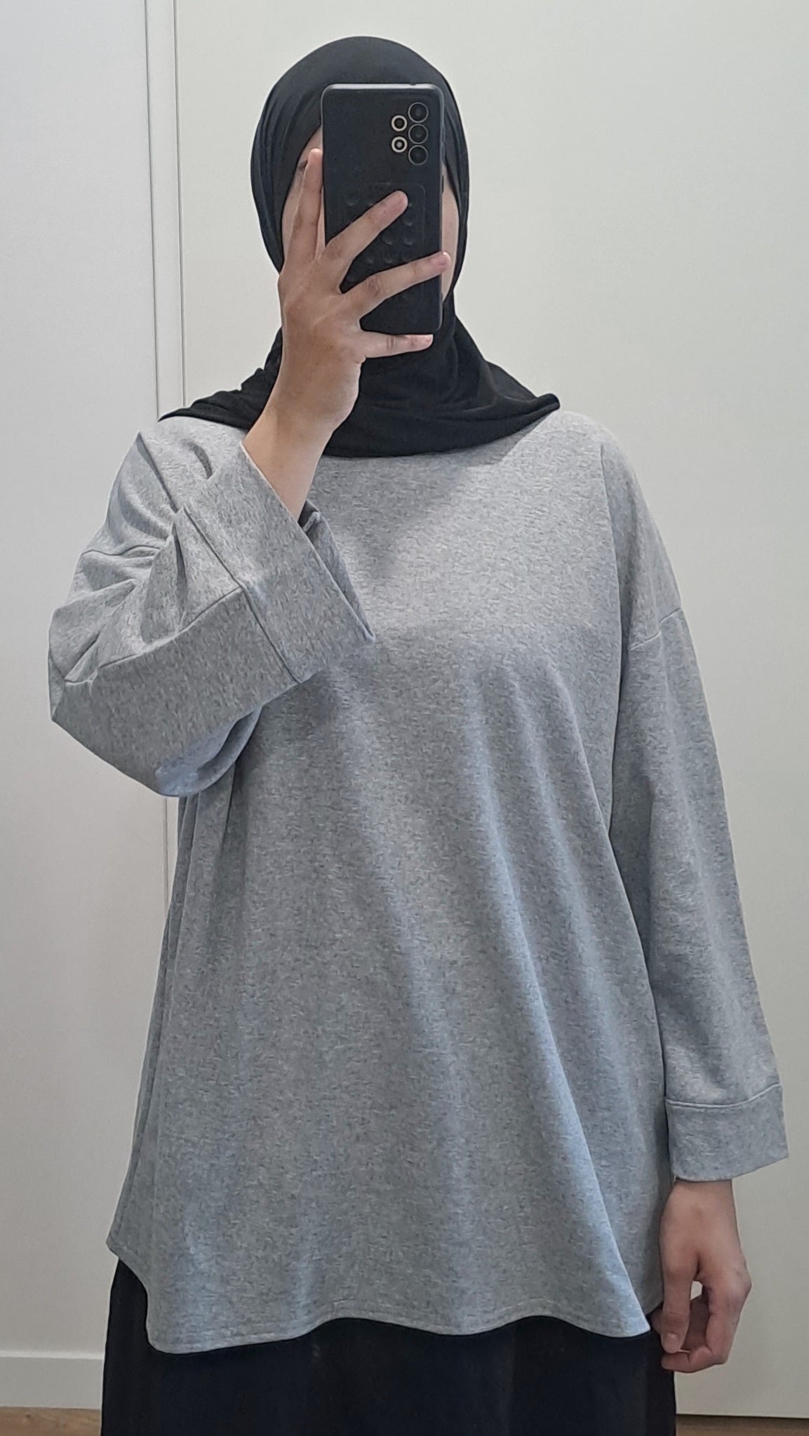 T-shirt oversize en coton Gris