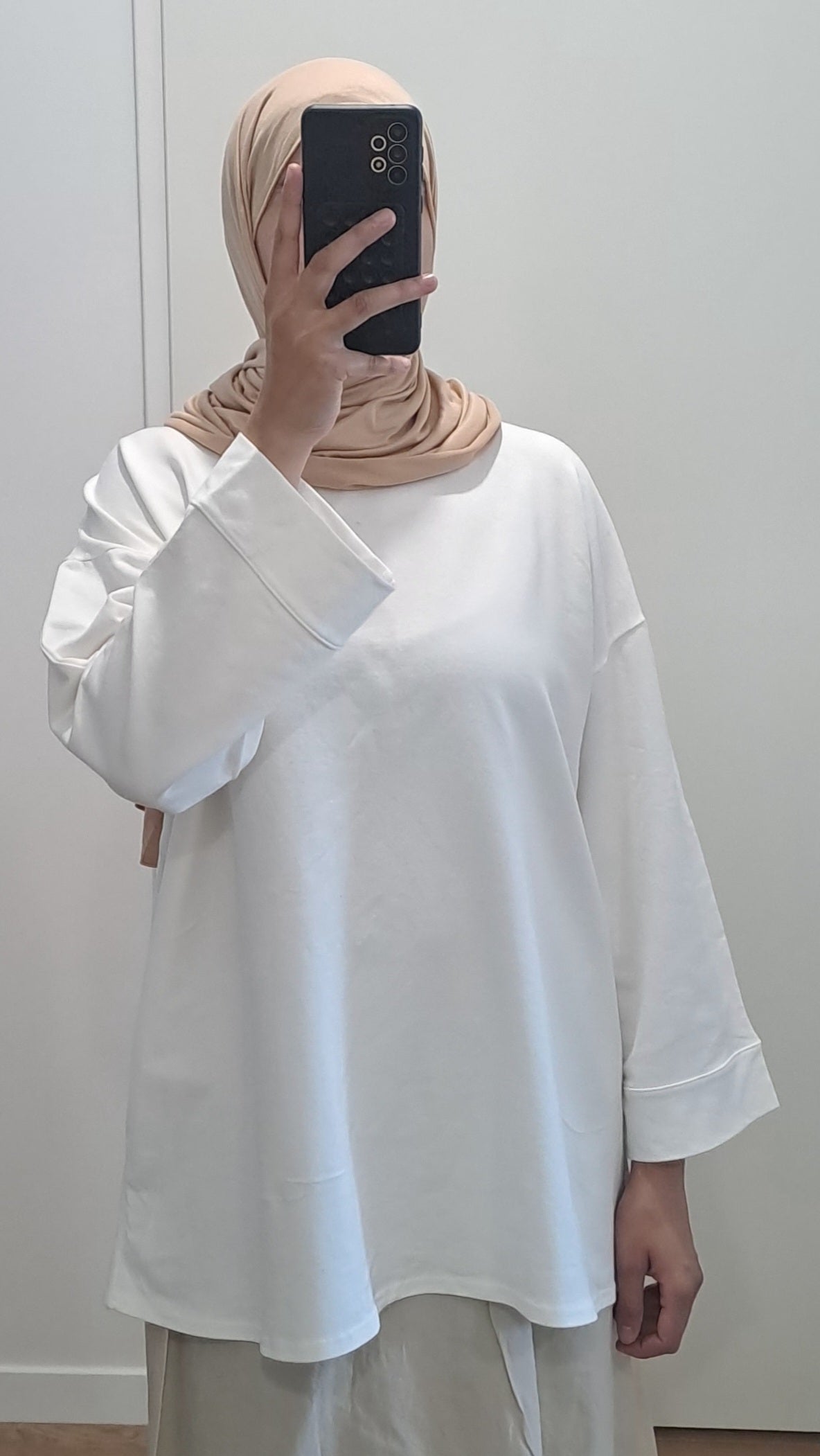 T-shirt oversize en coton - Blanc