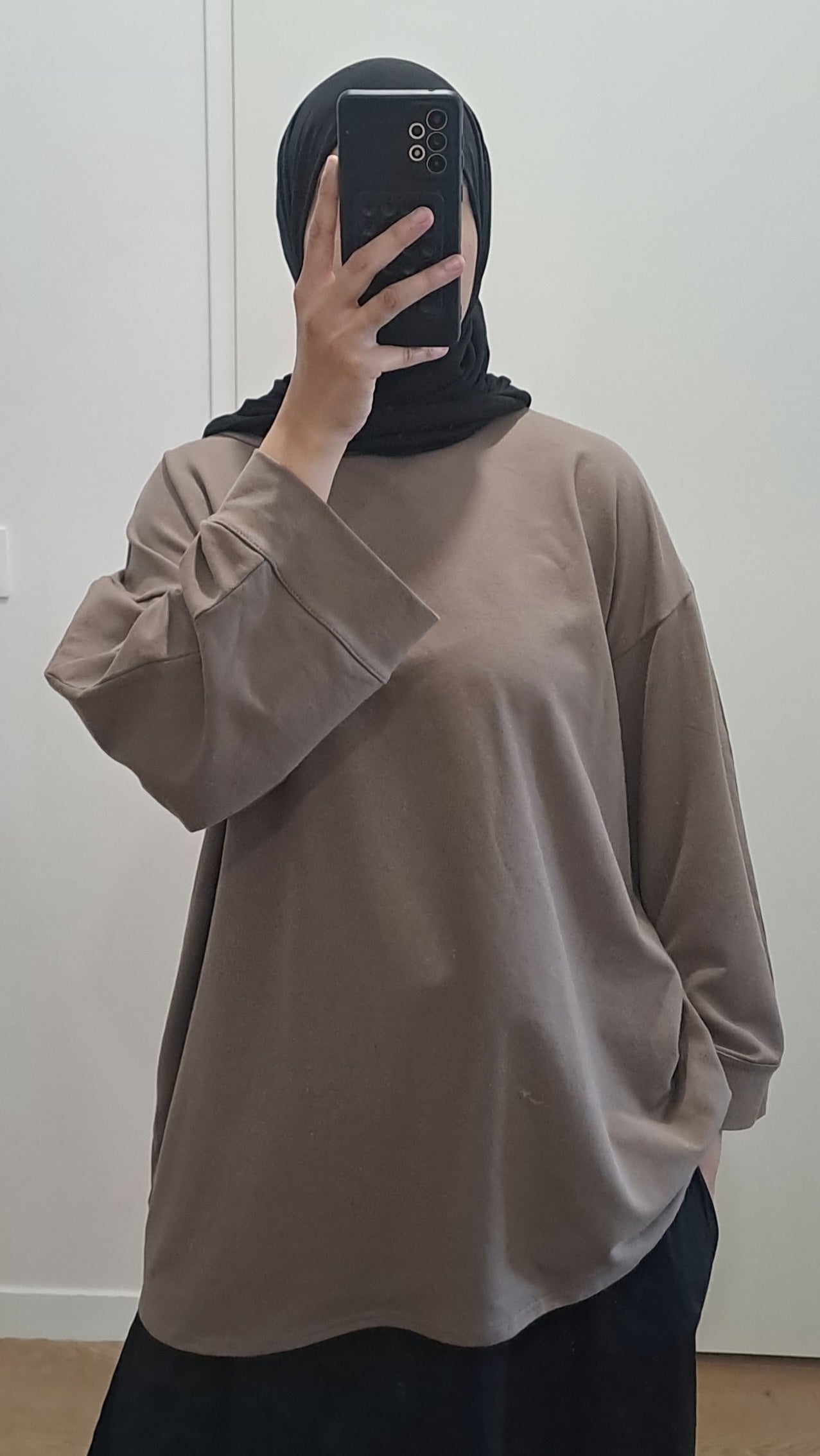 T-shirt oversize en coton Taupe