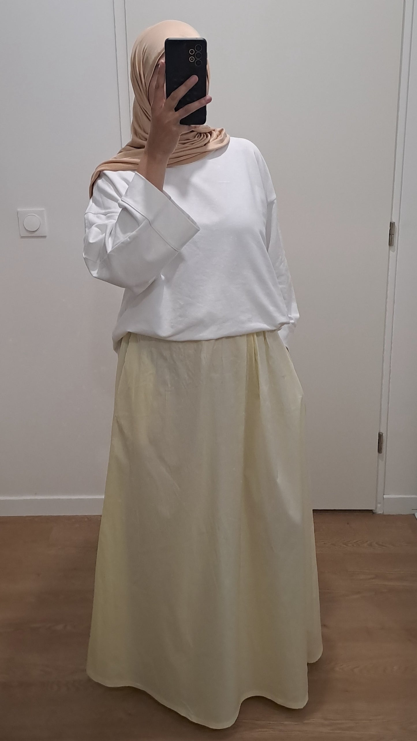 Jupe en coton Jaune beurre