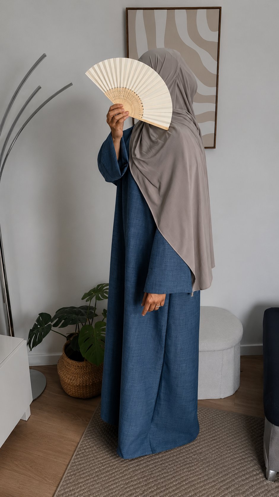 Abaya Fatima - Bleu jean