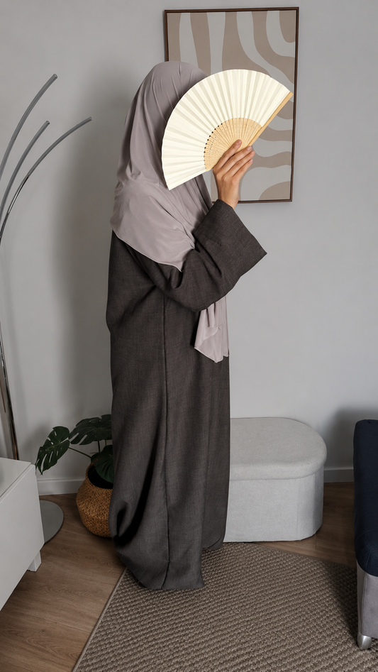 Abaya Fatima - Gris anthracite